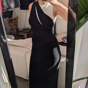 Ralph Lauren Cascade Drape Maxi Dress